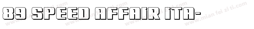 89 Speed Affair Ita字体转换